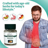 Aadiyogi Herbals Miasma Tablets for Digestion Support, Gas Relief, Acidity Control, Reduces Gastritis, Stomach Pain, Bloating & Acid Reflux – 60 Herbal Tablets
