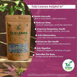 TATWANI HERBALS Tulsi Dried Leaves 50g for Tea, Infusions, and Natural Remedies | Holy Basil Leaves for Immunity Boost and Respiratory Wellness Men & Women