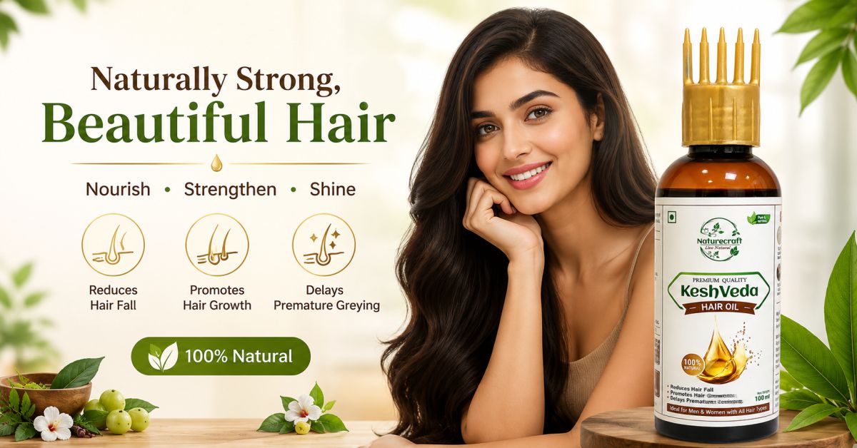 Naturecraft KeshVeda Hair Oil: A Natural Ayurvedic Hair Care Ritual for Stronger, Healthier-Looking Hair