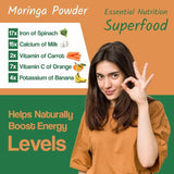 TATWANI HERBALS Triphala Powder + Moringa Powder + Tulsi Powder Combo 300g (100g Each) for Immunity Boost and Respiratory Wellness Men & Women