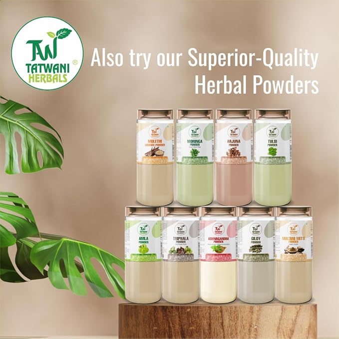 TATWANI HERBALS Pure Amla Powder For Hair Growth 100g | Gooseberry Powder for Drinking, Eating, Hair Nourishment | Repair Damage Hair & Skin Care
