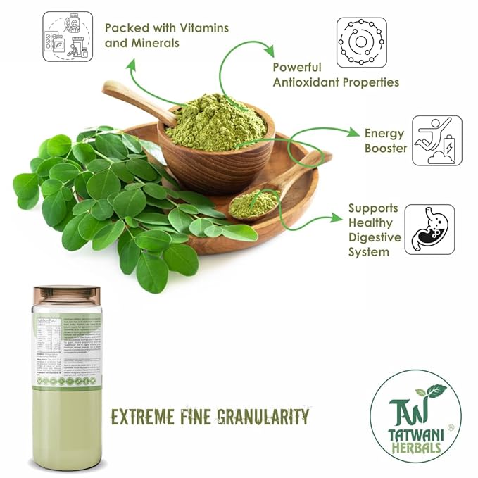 TATWANI HERBALS Amla Powder + Mulethi Powder + Moringa Powder 300g (100g Each) Ayurvedic Support for Skin Health | Licorice Root For Health, Skin and Hair Care | Edible