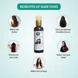Aadiyogi Herbals Hair Tone Oil 100ml | Ayurvedic Hair Oil for Hair Fall Control, Hair Growth & Grey Hair Care with Applicator Comb Cap
