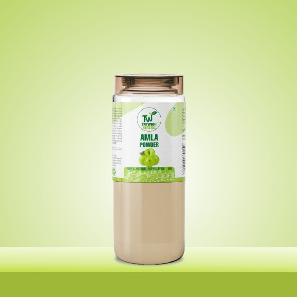 TATWANI HERBALS Pure Amla Powder For Hair Growth 100g | Gooseberry Powder for Drinking, Eating, Hair Nourishment | Repair Damage Hair & Skin Care