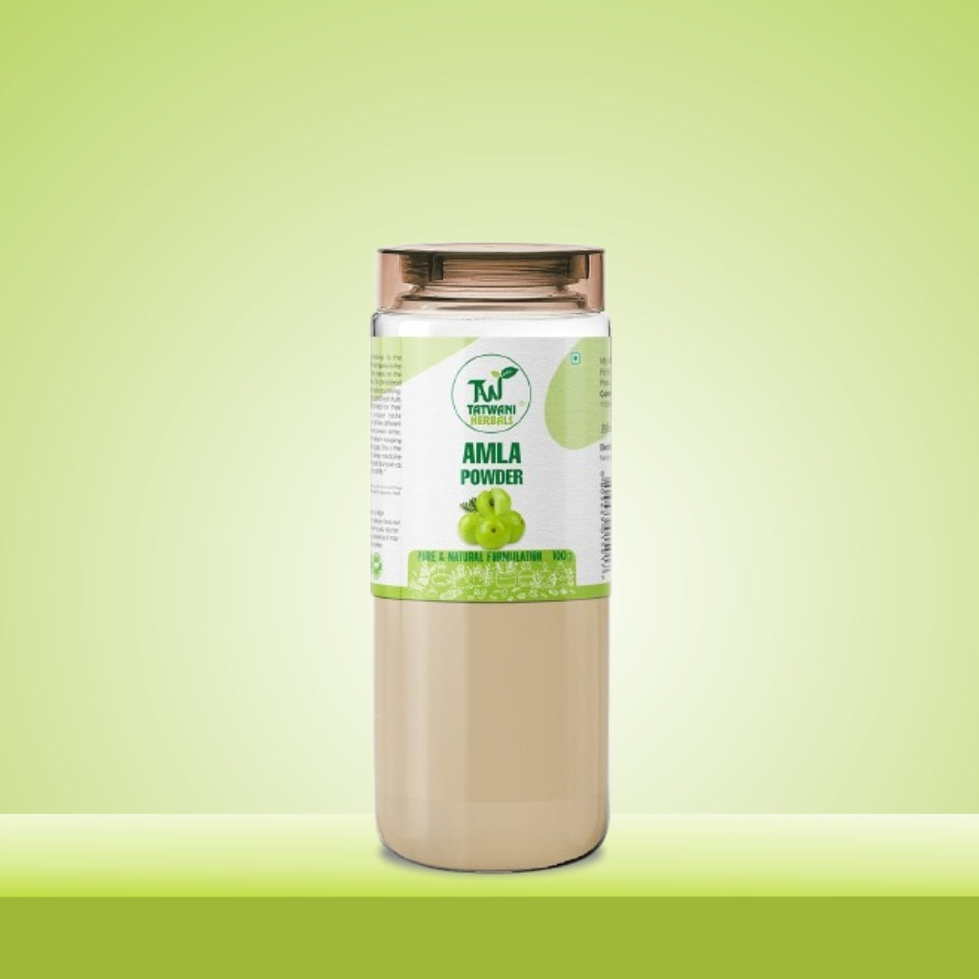 TATWANI HERBALS Pure Amla Powder For Hair Growth 100g | Gooseberry Powder for Drinking, Eating, Hair Nourishment | Repair Damage Hair & Skin Care