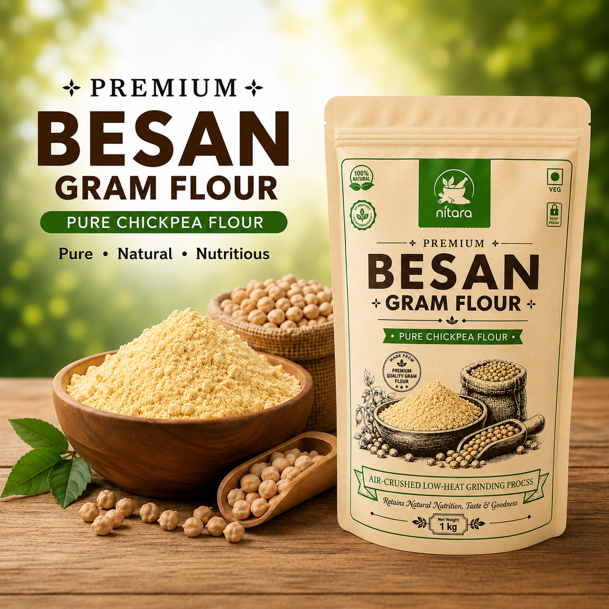 NITARA Besan | Premium Quality | 1kg