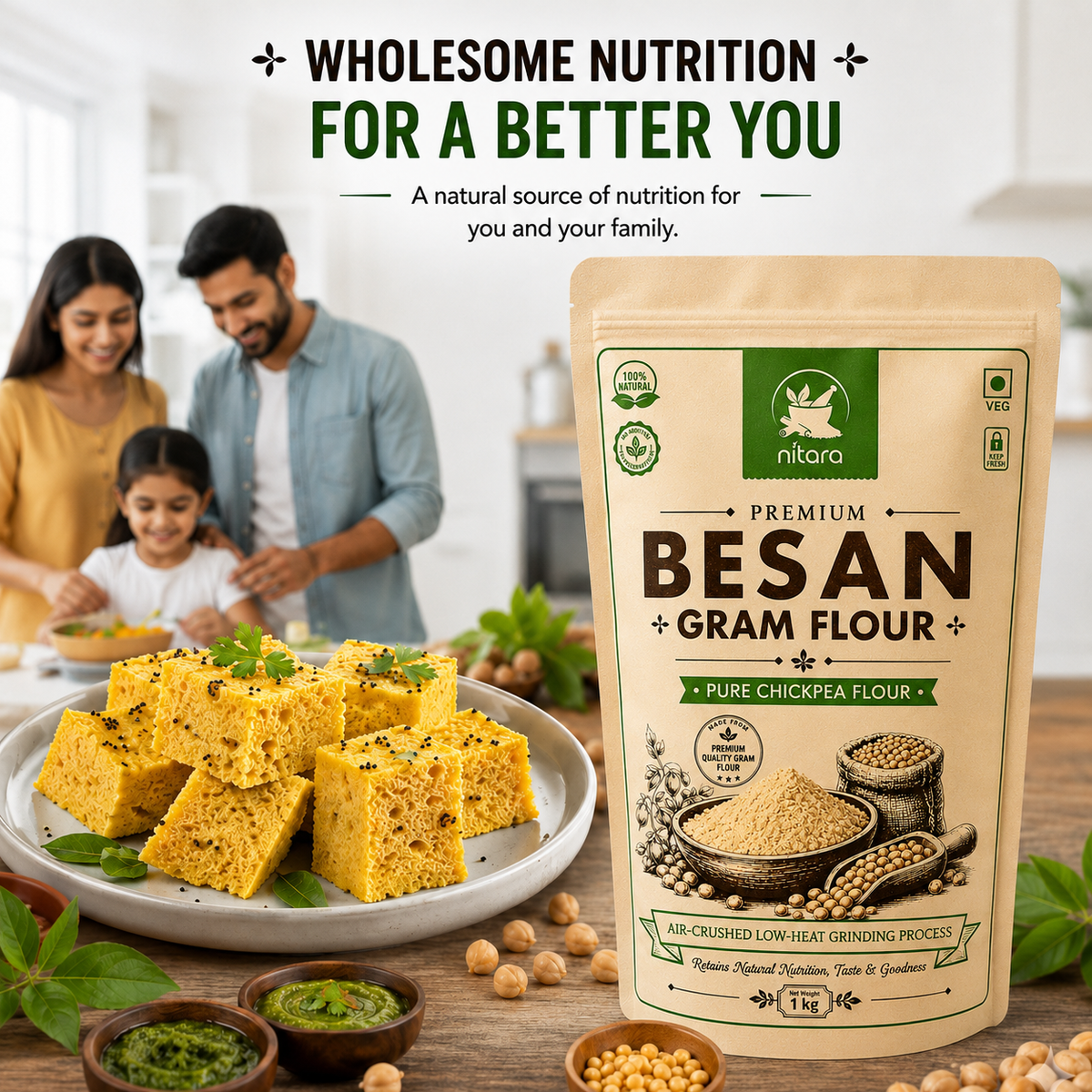 NITARA Besan | Premium Quality | 1kg