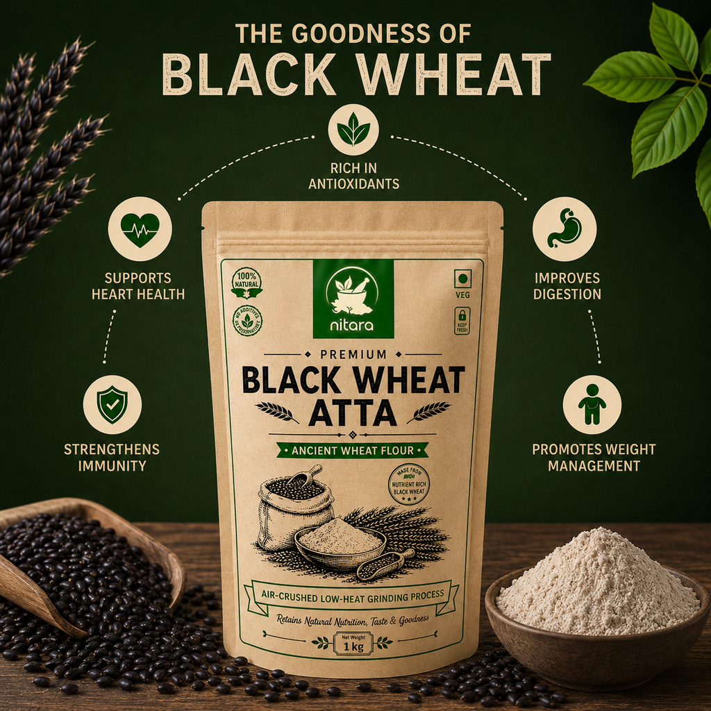 NITARA Black Wheat Flour | Premium Quality | 1kg