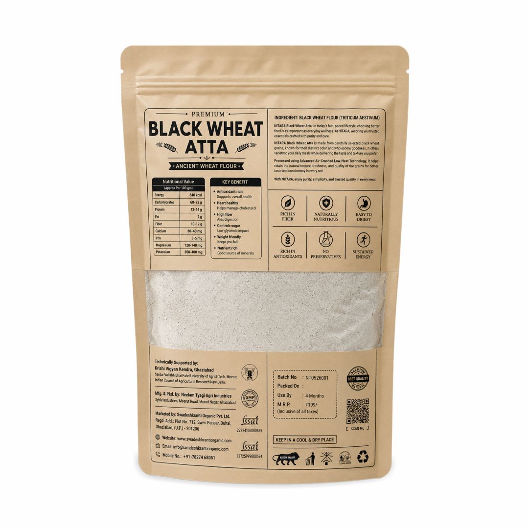 NITARA Black Wheat Flour | Premium Quality | 1kg