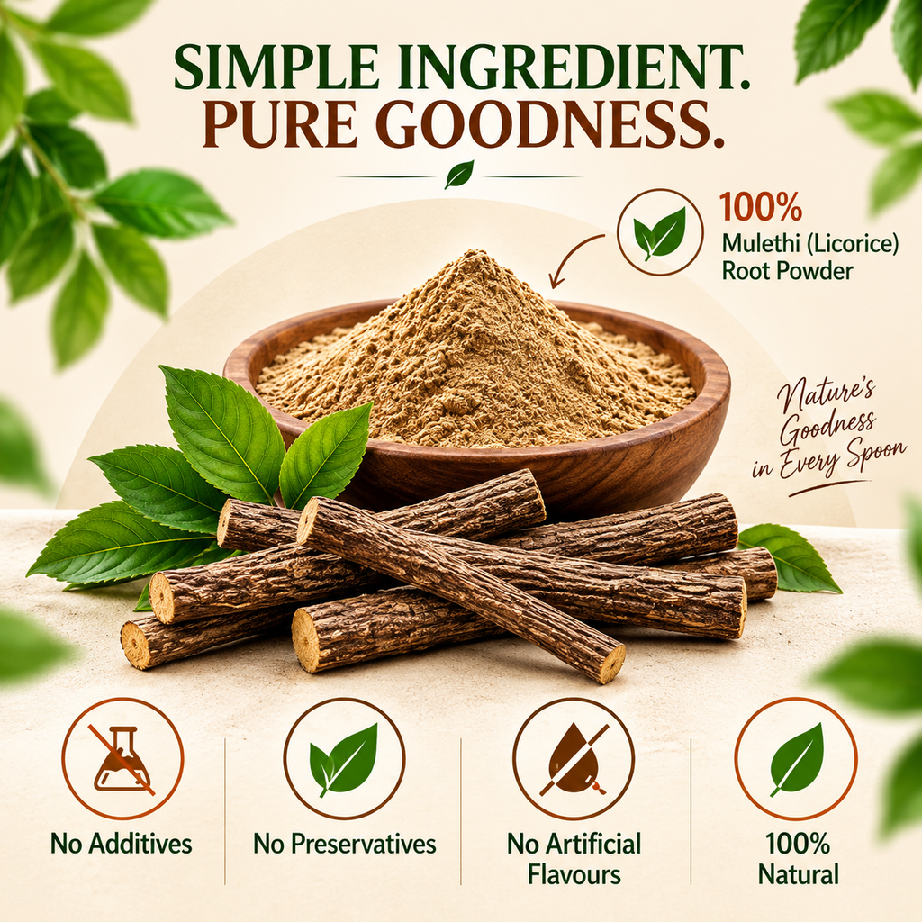 Naturecraft Mulethi Powder – 125 g (5 g Extra Free)