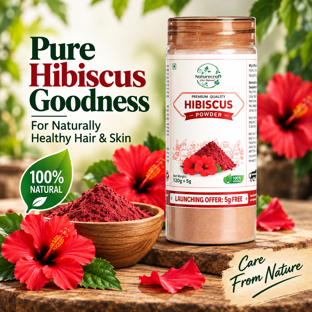 Naturecraft Hibiscus Powder – 125 g