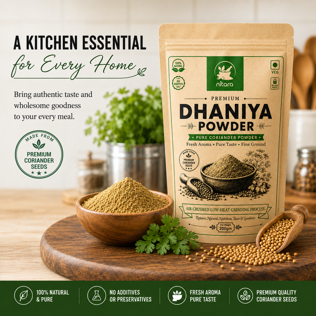 NITARA Dhaniya Powder | Premium Quality | 200g