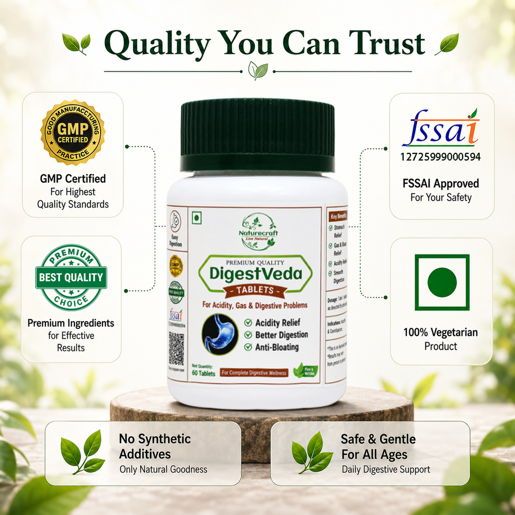 Naturecraft DigestVeda Tablets – Ayurvedic Digestive Support