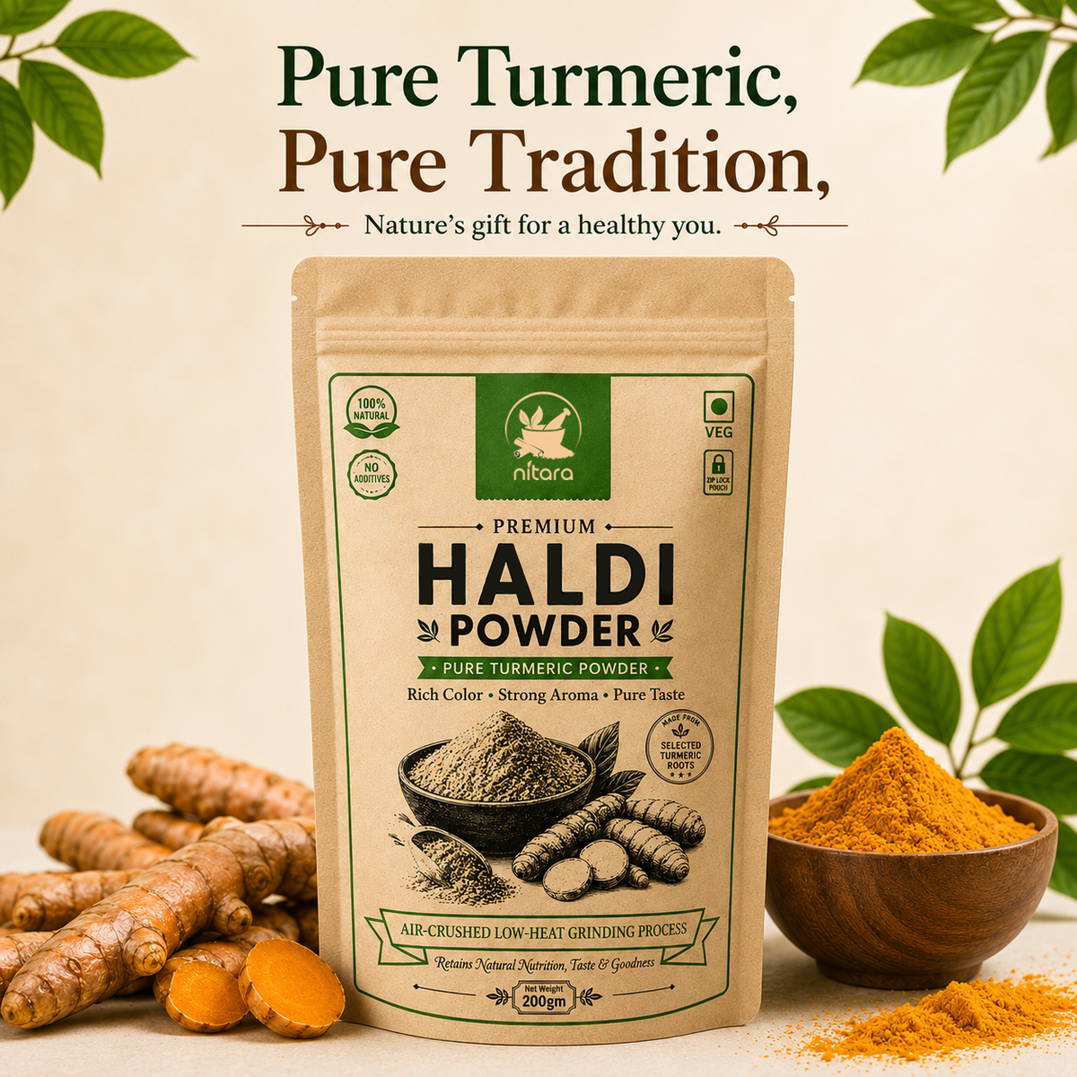 NITARA Haldi Powder | Premium Quality | 200g