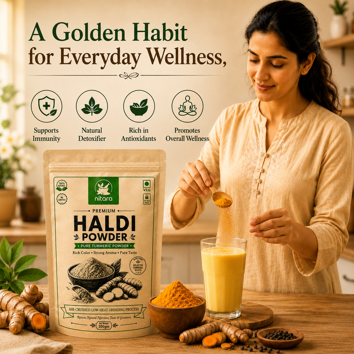 NITARA Haldi Powder | Premium Quality | 200g