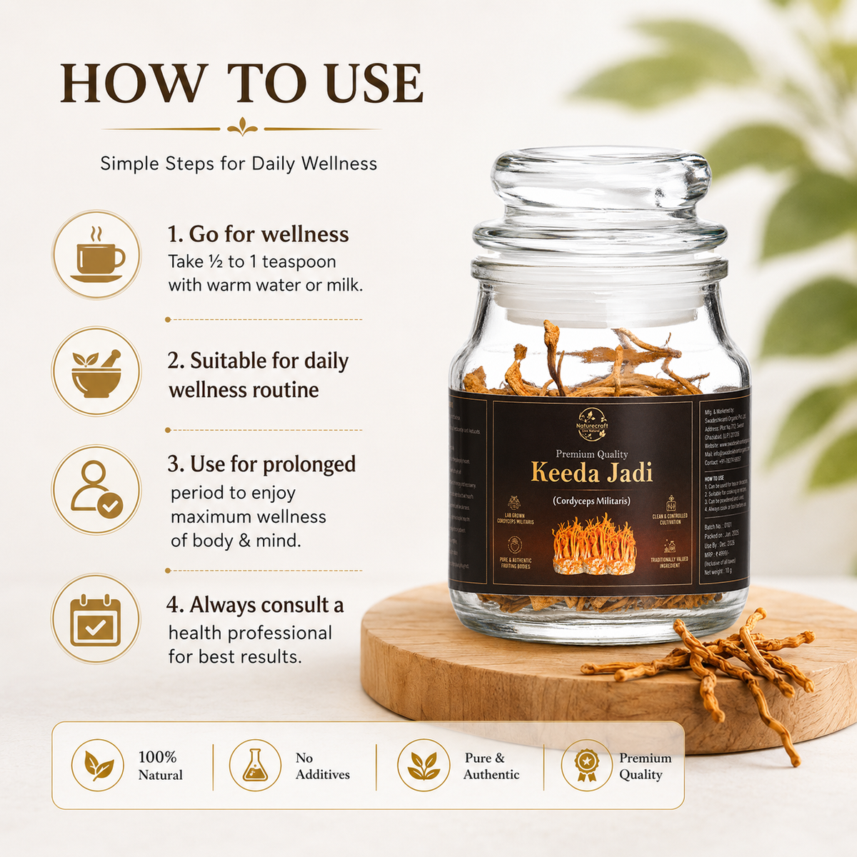 Keeda Jadi – Lab Grown Cordyceps militaris