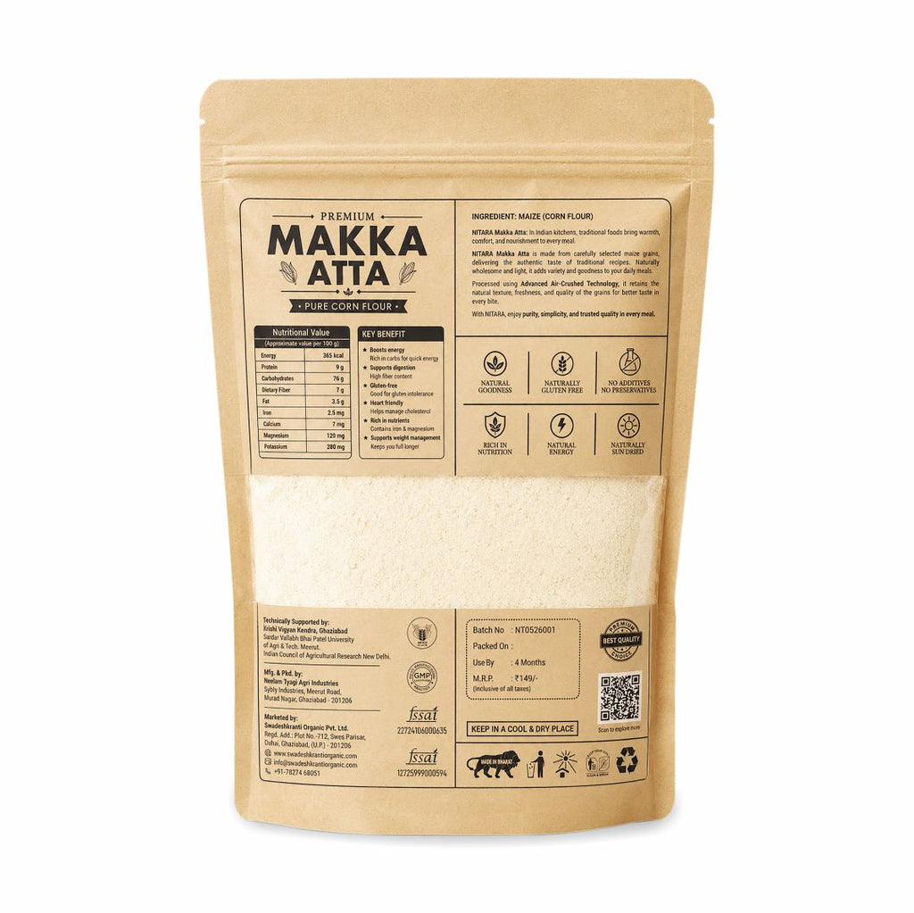 NITARA Makka Flour | Premium Quality | 1kg