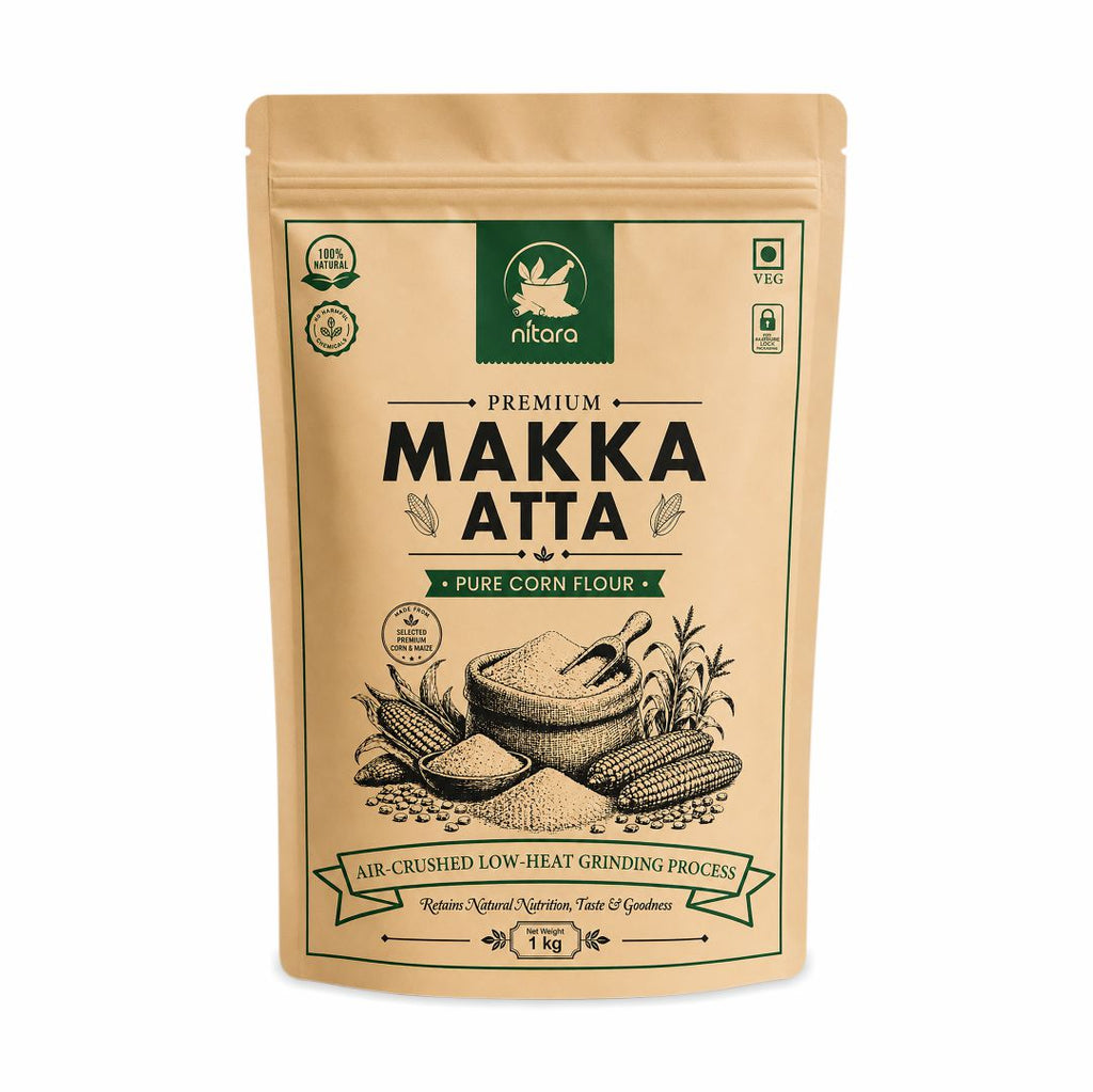NITARA makka atta, maize flour 1 kg pack