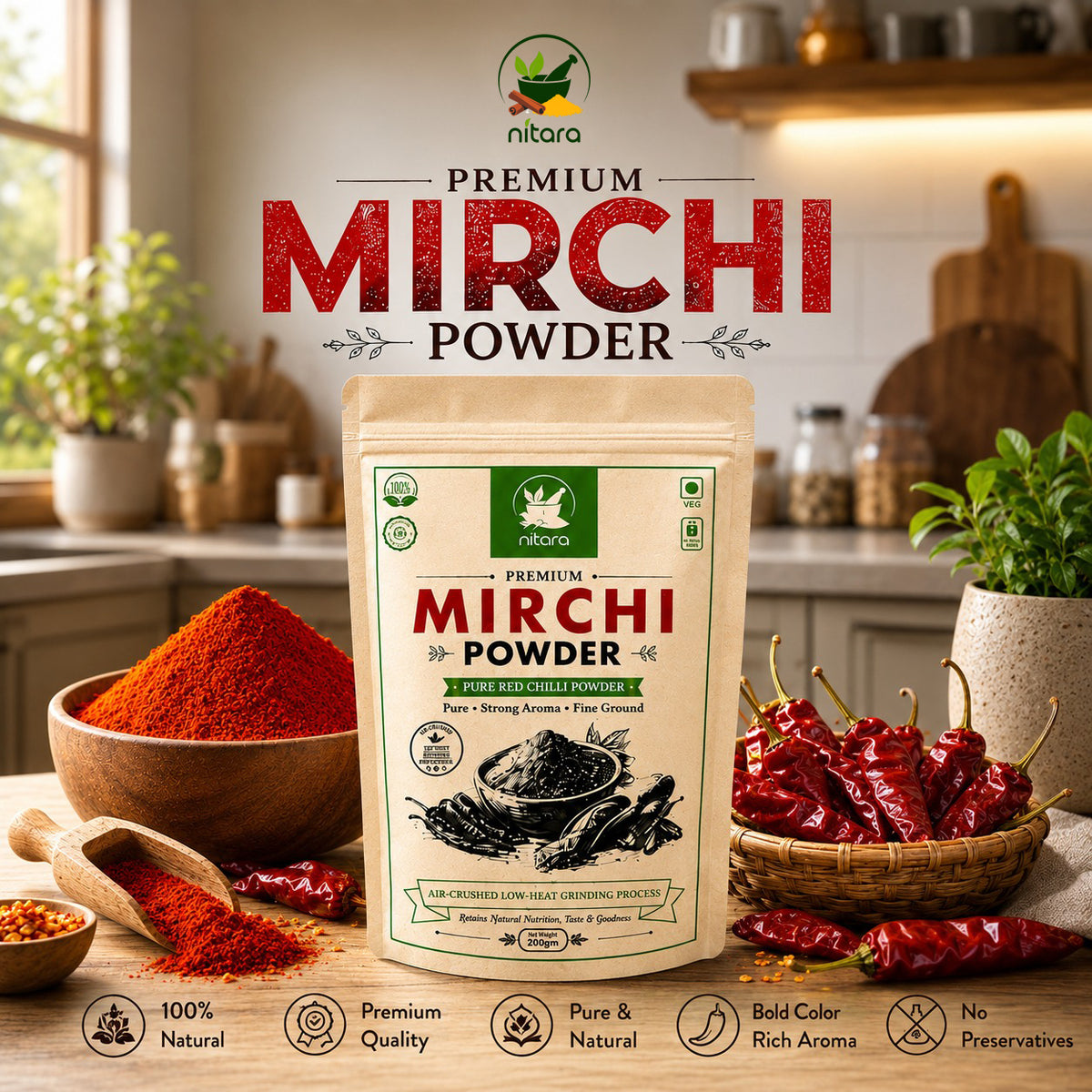 NITARA Mirch Powder | Premium Quality | 200g