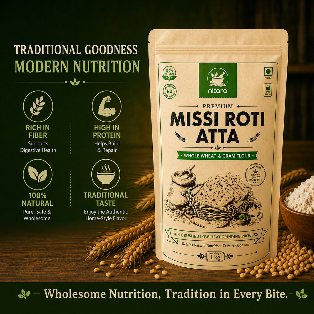 NITARA Missi Roti Atta | Premium Quality | 1kg