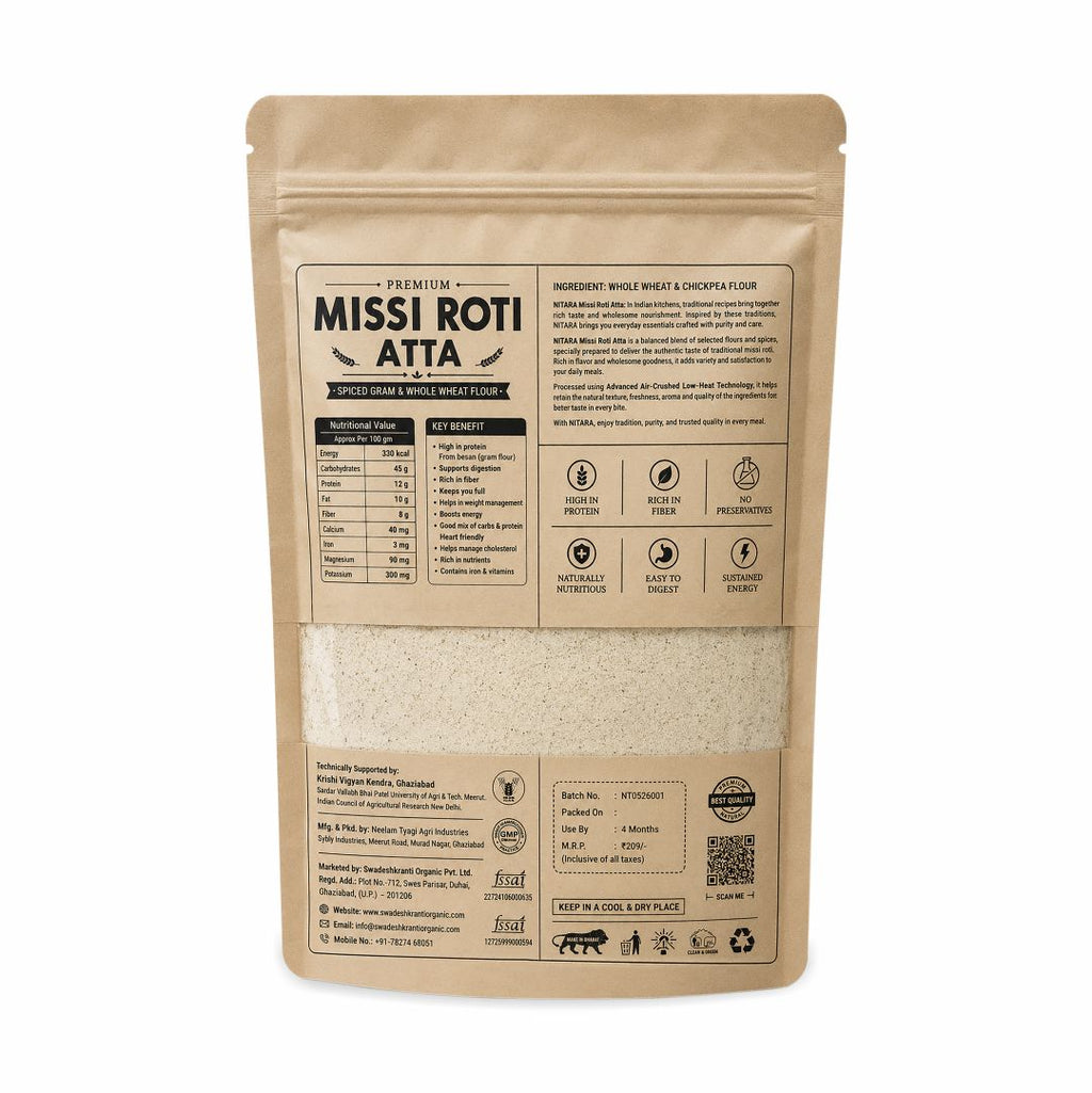 NITARA Missi Roti Atta | Premium Quality | 1kg