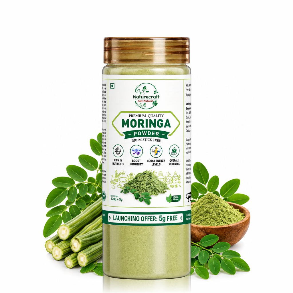 Naturecraft Moringa Powder – 125 g (5 g Extra Free)