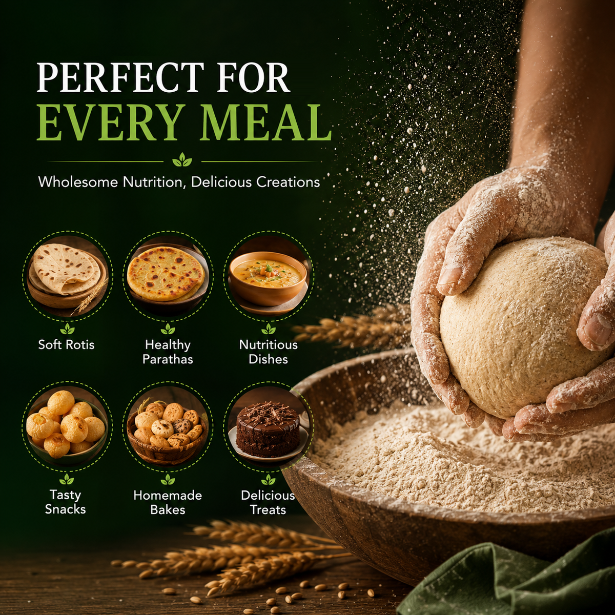NITARA 10-Grain Multigrain Atta | Premium Quality | 1kg
