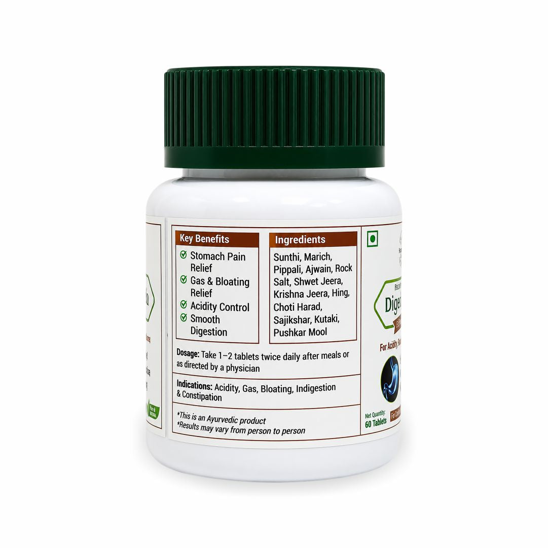 Naturecraft DigestVeda Tablets |   Ayurvedic Herbal Blend |   Traditional Botanical Supplement |   Daily Wellness Support |   Quality Assured Tablets