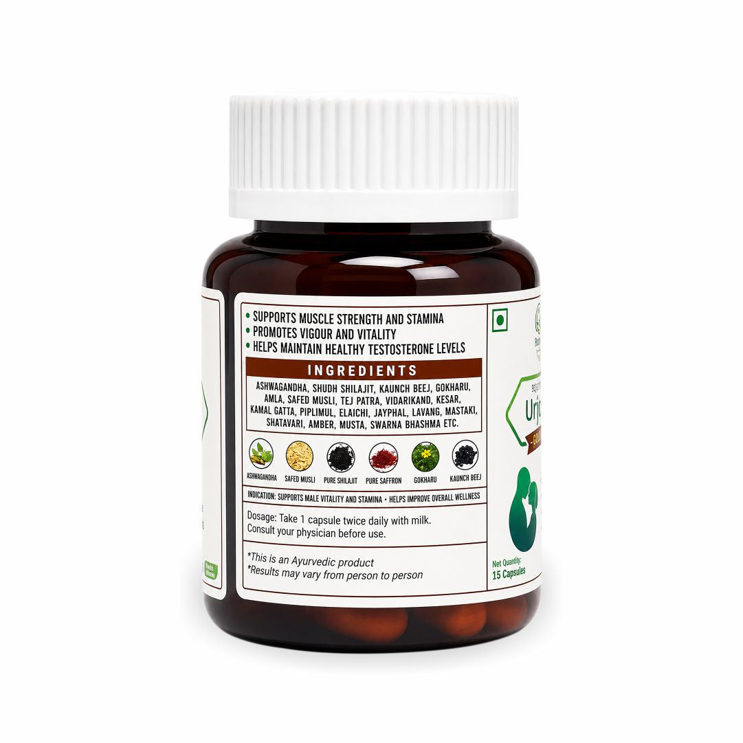 Naturecraft UrjaPlus Gold Capsules |   Premium Ayurvedic Herbal Supplement |   Traditional Energy Support Formula |   Quality Assured Capsules