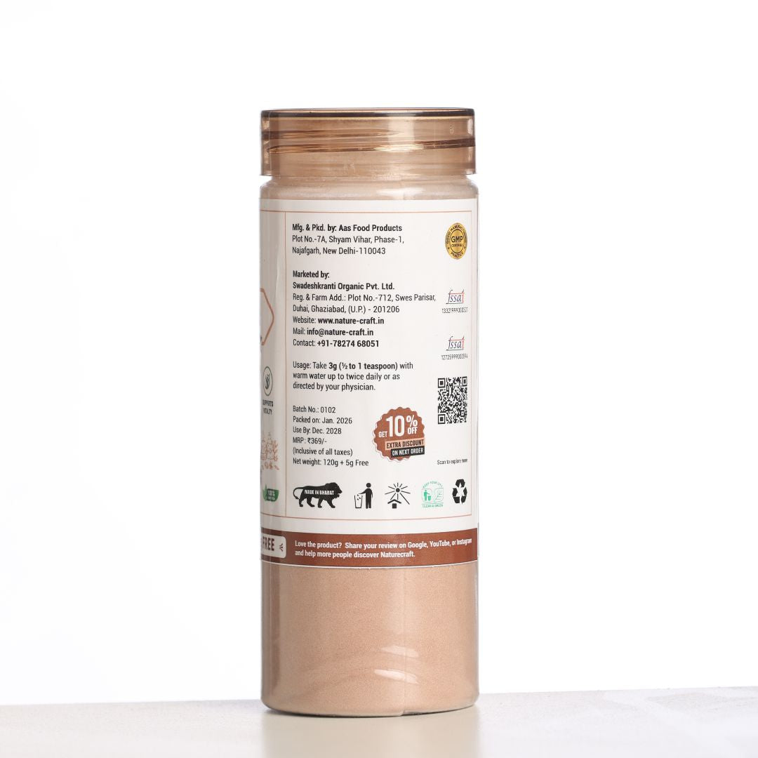 Naturecraft Arjuna Powder – 125 g (5 g Extra Free)