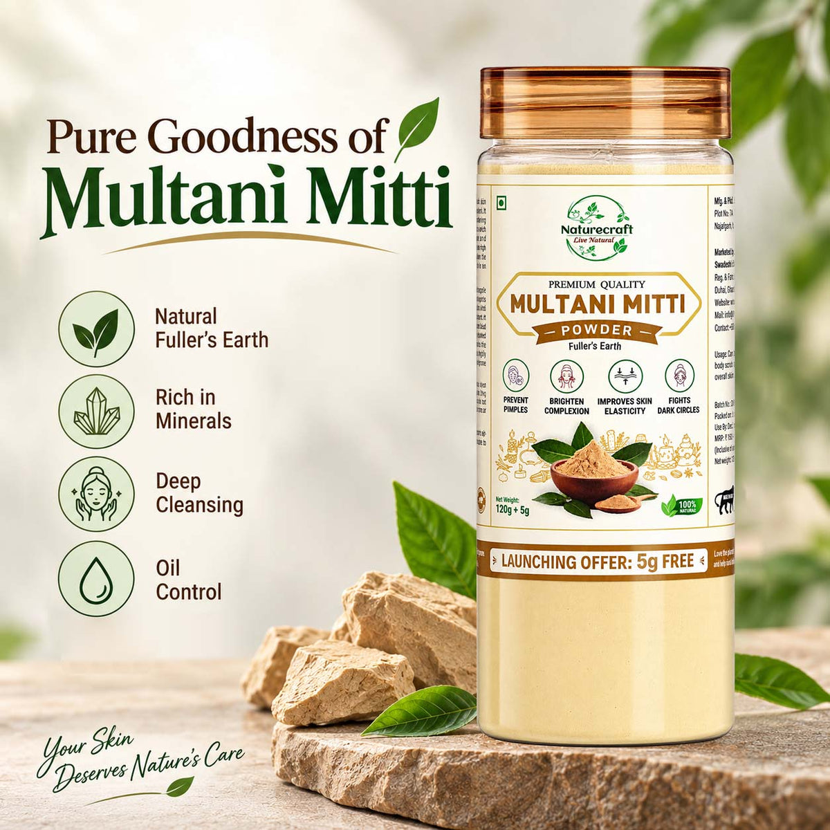 Naturecraft Multani Mitti – 125 g