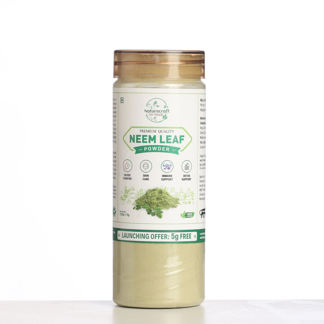 Naturecraft Neem Leaf Powder – 125 g (5 g Extra Free)