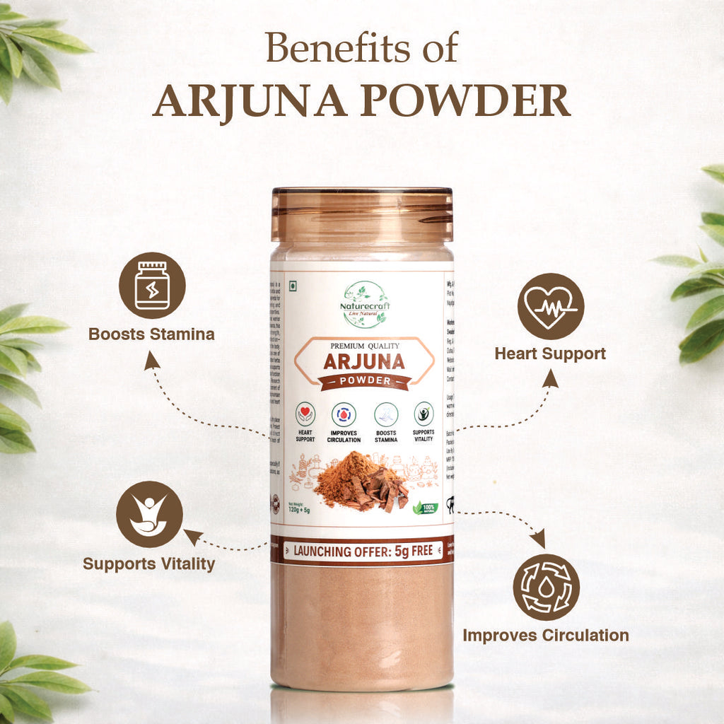 Naturecraft Arjuna Powder – 125 g (5 g Extra Free)