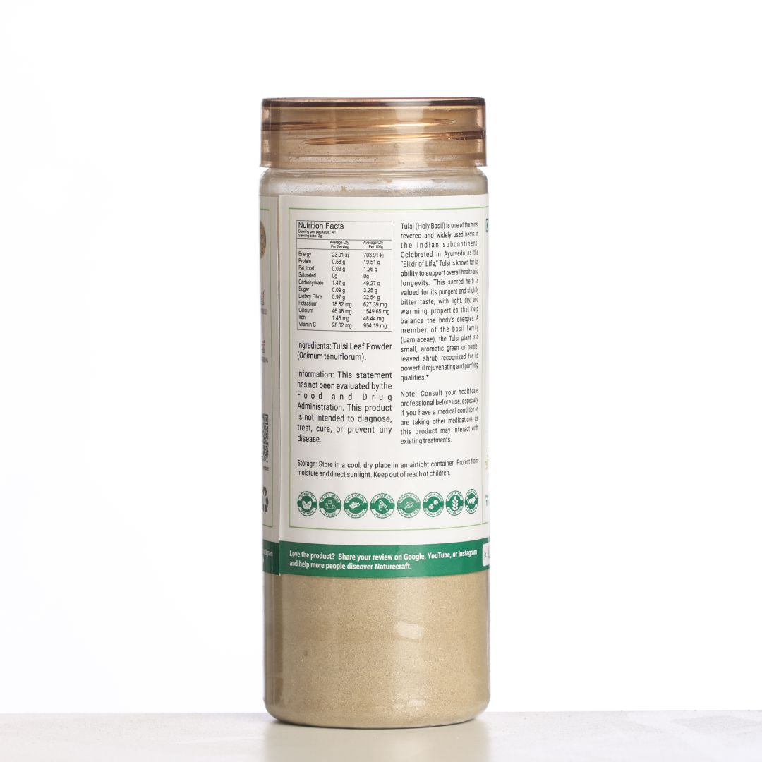 Naturecraft Tulsi Powder – 120 g (5 g Extra Free)