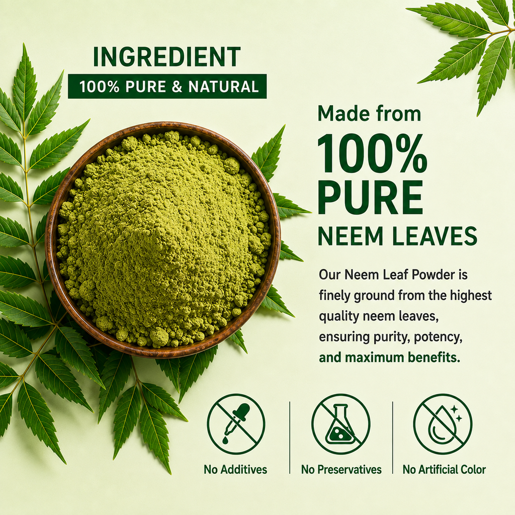 Naturecraft Neem Leaf Powder – 125 g (5 g Extra Free)
