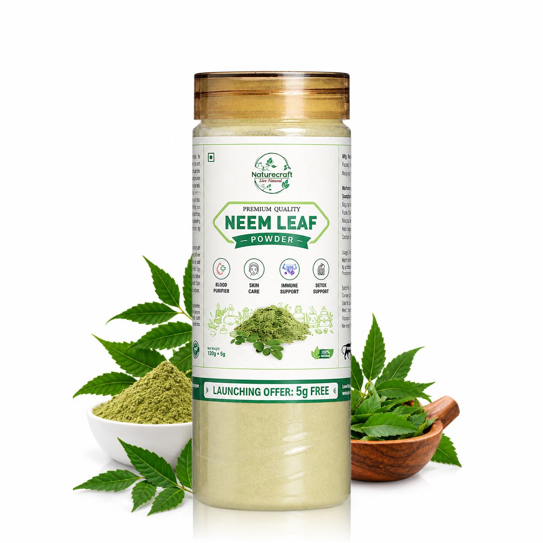 Naturecraft Neem Leaf Powder – 125 g (5 g Extra Free)