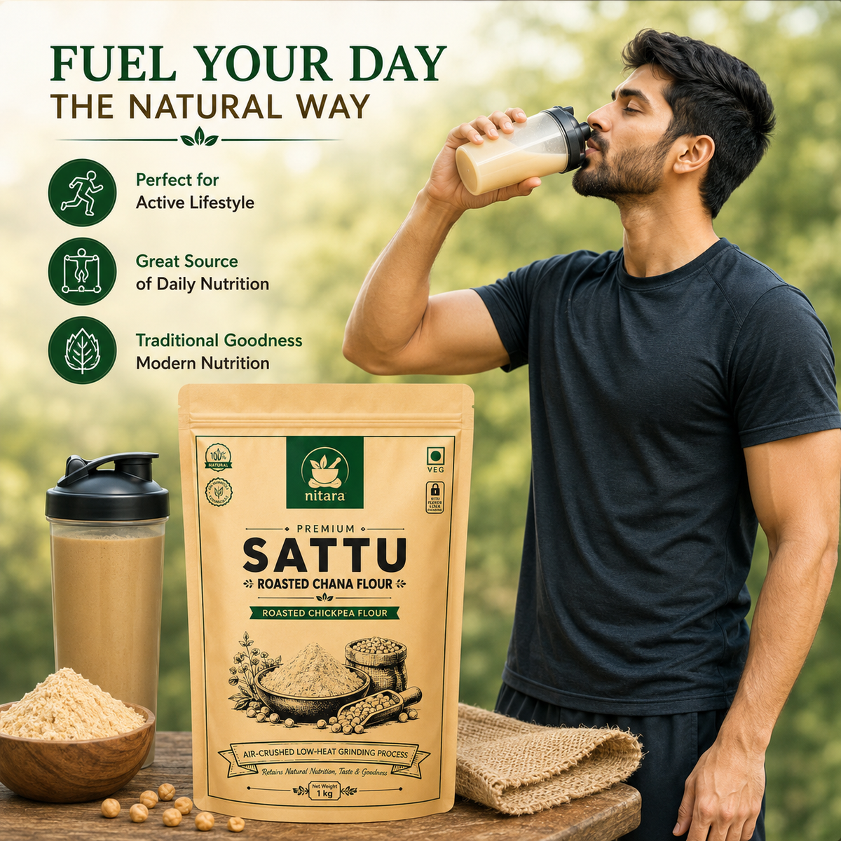 NITARA Sattu | Premium Quality | 1kg
