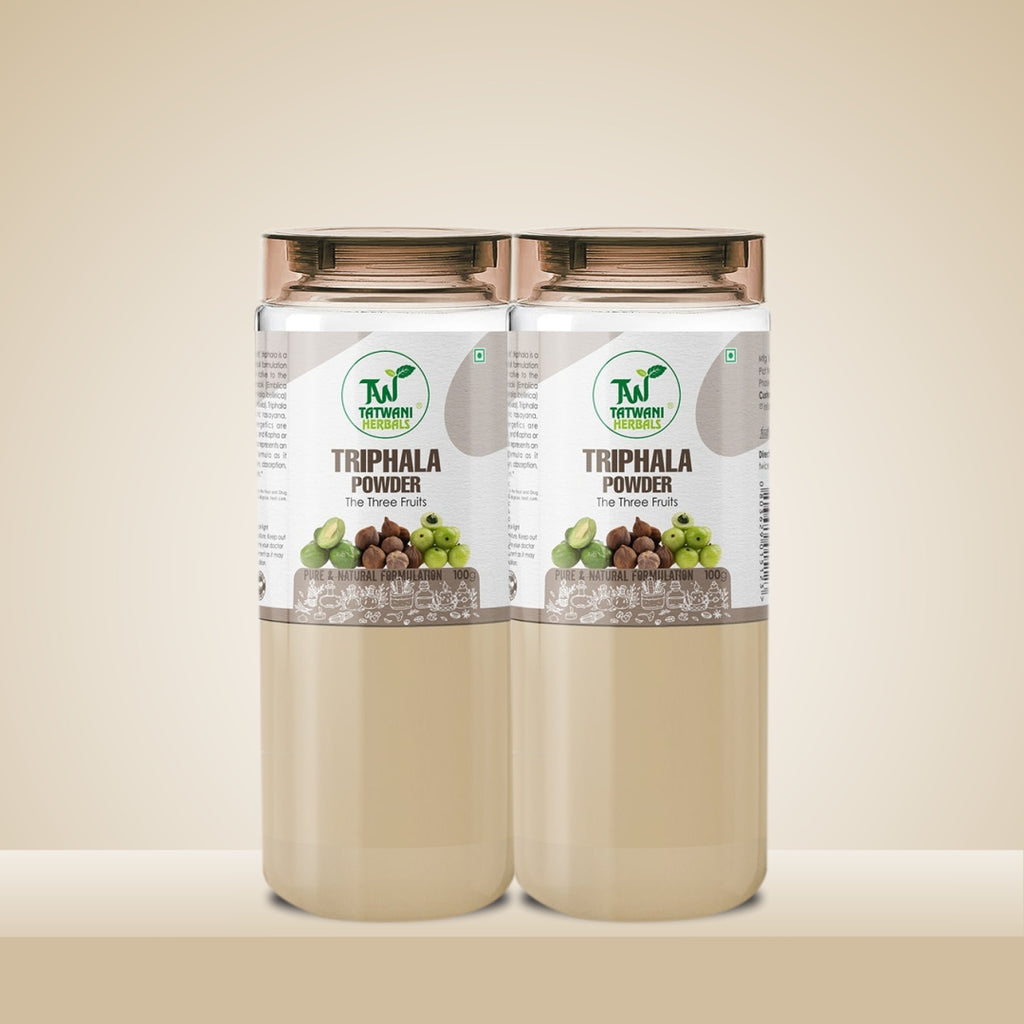 TATWANI HERBALS Triphala Powder 100g | Triphala Churna Powder supports Healthy Digestion, Improves Gut Health & Relieves Constipation (Pack of 2)