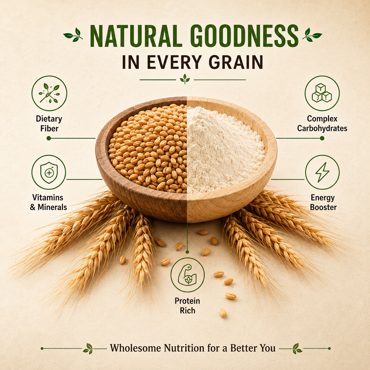 NITARA Wheat Flour Natural | Premium Quality | 1kg